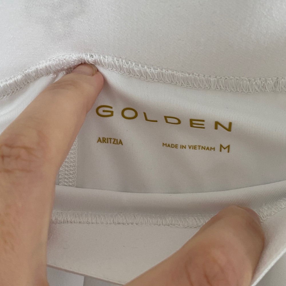 Aritzia Golden Movetech™ Tennis Pro Mini Skirt White Size Medium - Picture 9 of 9